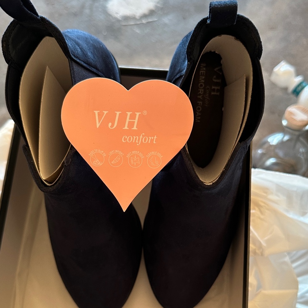 VJH Confort Dark Blue Ankle Boots